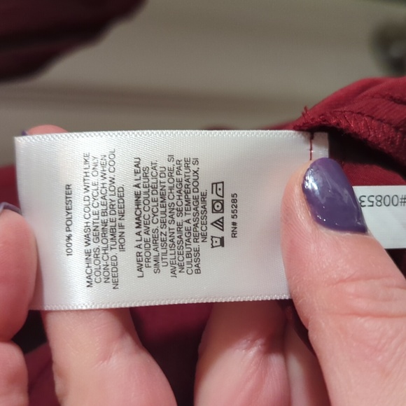 Long sleeve maroon dress - Picture 3 of 3